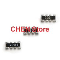 100PCS 1206(0603*4) SMD Network Resistor 1% 2.7/3/4.7/5.1/5.6/6.8/10/12/15/20/22/27/30/39/47/51/56/75/100K-470K 1M