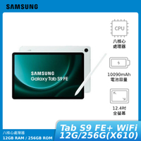 【APP下單最高回饋22%】【贈原廠快充頭&amp;電動牙刷】SAMSUNG Galaxy Tab S9 FE+ WiFi 12G/256G(X610) 平板電腦 神腦生活