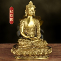純銅釋迦牟尼佛像擺件釋迦牟尼佛居家供奉佛堂家居客廳玄關裝飾品