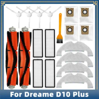 Main Brush Side Brush Hepa Filter Mop For Xiaomi Dreame Bot D10 Plus RLS3D Robot Vacuum Cleaner Rag Cloth Dust Bag Accessories