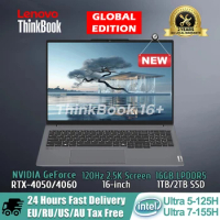 Lenovo Laptop 2024 ThinkBook 16+ Intel Ultra 5 125H/7 155H CPU RTX 4050/RTX 4060 16G/32GB 512GB/1T SSD 16-inch 2.5K 120Hz PC