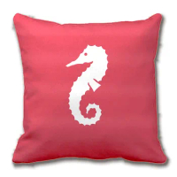 Nautical Pink Sea Horse Throw Pillow Decorative Cushion Cover Pillow Case Customize Gift By Lvsure For Car Sofa Seat Pillowcase