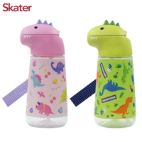Skater 恐龍吸管水壺(420ml)-綠色/粉色【悅兒園婦幼生活館】