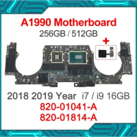 Original A1990 Motherboard i7 i9 16GB 32GB For Macbook Pro 15" A1990 Logic Board with Touch ID 2018 2019 820-01041-A 820-01814-A