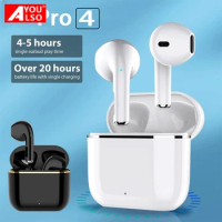 Pro 4 TWS Wireless Headphone Bluetooth Waterproof Sport Headset HiFi Stereo Long Battery Life Earbuds Air dots pods