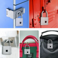Mini Smart Digital Fingerprint Lock Rechargeable Keyless Electronic Padlock IP66 Waterproof Anti-theft Suicase Luggage Door Lock