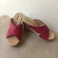 Obermain Wedges Baru Size 40 Red Leather Murah Aja