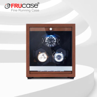 FRUCASE Watch Winder for Automatic Watches 3 Rolex Box Jewelry Display Collector Storage Wood grain with light