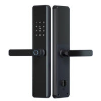 Custom waterproof biometric lock Fingerprint door handle Digital keyless Tuya Wifi App smart door lock