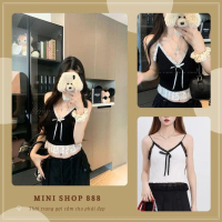 Mini shop 888 Áo Vest kiểu Pháp dành cho nữ phong cách trẻ trung ren ngắn  H487Giao hàng tại Hà Nội