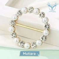 Gesper Hijab Elegan / Bros Ring Jilbab / Selendang / Syal Mutiara
