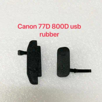 A set of Interface Cap USB HDMI Rubber Cover For Canon EOS 77D 800D Black MDHI Door
