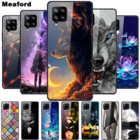 Luxury Cover Case for Samsung A42 5G Tempered Glass Cover for Samsung Galaxy A22 4G A12 5G Phone Case forSamsung A 12 A42 Coque