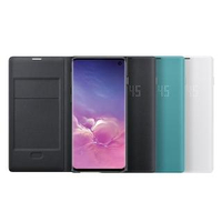 【SAMSUNG 三星】Galaxy S10 LED 原廠皮革翻頁式皮套(台灣公司貨)