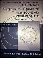 Instructor's Solution Manual to accompany Elementary Differential Equations and Elementary Differential Equations w/ Boundary Value Problems 9/e William E. Boyce 2009 John Wiley