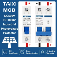 Solar Energy PV MCB DC 1000V Mini Circuit Breaker 2P 100A 500V Photovoltaic Power Generation Switch 63A 16A 40A 32A 125A