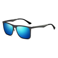 High-end Squared Men Women Driver Sun Glasses Polarized Mirror Sunglasses Custom Made Myopia Minus Prescription Lens -1 to -6