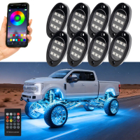 Cross-Border Car LED Chassis Light Ambient Light RGB Colorful App Remote Control Car Ambient Light O