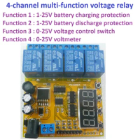 4-channel Voltage Control Relay Lithium Battery Car Battery Charging Discharge Protection Board 12V 24V