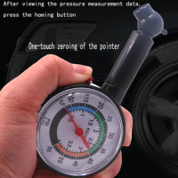 Car Tyre Tire Pressure Gauge For Car Auto Motorcycle Truck Bike Dial Meter Vehicle Tester Pressure Tyre Measurement Tool