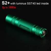 Green Convoy S2 Plus with SST40 Led Flashlight Linterna High Powerful Torch Lamp 18650 Flash Light 1800lm Camping Work Latarka