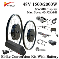 Electric Bike Conversion Kit 48V 1500/2000W Rear Hub Motor Wheel E-Bike Conversion Kit Controller SW900 Display Ebike Waterproof