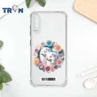 TRON 三星 A70 可愛紙雕薩摩耶 四角防摔載具殼 軟殼 手機殼