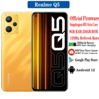 Realme Q5 5G Cell Phone Android 12 6.6" 120Hz Snapdragon695 6GB 8GB RAM 128GB 256GB ROM 5000mAh 60W 50MP Main Camera Google Play