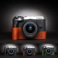 Genuine Leather Half Case for Canon EOS M6 mark ii M6mark2
