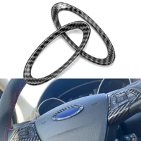 ABS Chrome Steering Wheel Paillette Decoration Logo Cover Ring Frame Trim for Ford Focus 2 3 4 Fiesta Mondeo Ecosport escape