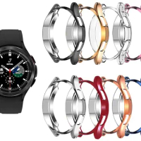 Case for samsung Galaxy watch 4 classic 46mm/42mm TPU Plated all-around bumper cover Screen protector Galaxy watch 4 44mm 40mm