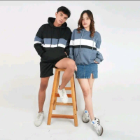 Streepy hoodie unisex tren hoodie couple Pasangan Wanita Motif Sweater