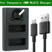 DMW-BLG10 BLE9 Dual USB Battery Charger for Panasonic DC-TZ220 TZ202 TZ90 TZ91 TZ92 TZ93 LX100 II GX9 TZ200 GX7 Mark III