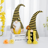 New Cute Bee Festival Faceless Doll Decoration Creative Bee Shape Festival Figurine Ornament