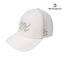 【Munsingwear】企鵝牌 女款白色風衣布拼接斜紋布刺繡球帽 MLSL0102