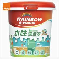 【虹牌】水性調合漆 硃紅 1L