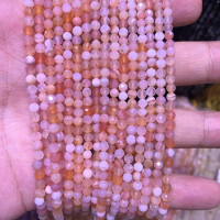 Natural Red Botswana Agate Carnelian Beads,3mm Faceted Round Spacer beads,Gem stone faceted seed beads,Tiny Beads,15.5"/string