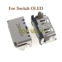 2PCS For Nintendo Switch OLED TV HDMI-compatible Port Socket HD Interface Female Tail Plug Replacement Game Repair