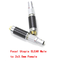 High Quality Focal Utopia ELEAR Male to 2x3.5mm Female Sundara Aventho/Focal Elegia/t5p/D600 /MDR-Z7 Converter Adapter