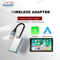 Wireless CarPlay Plug and Android auto ไร้สาย apple carplay ไร้สายUSB Dongle Fast Connect