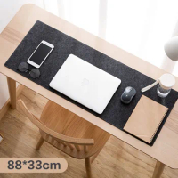 88*33cm Office Computer Desk Mat Table Keyboard Mouse Pad Wool Felt Laptop Cushion Desk Non-slip Mat Gamer Mousepad Mat