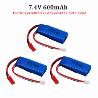 7.4V 600mAh Lipo Battery 2s 20C for WLtoys A202 A212 A222 A232 A242 A252 4WD Remote control high speed toy cars 7.4V 721855HP