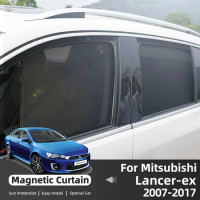 For Mitsubishi Lancer-EX Lancer EX 2007-2017 Car Curtain Window Sunshade Covers Magnetic Sun Shade Visor Solar Auto Accessories