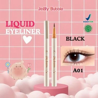 JELLY BUBBLE Liquid Eyeliner Ultra Fine Tip Hitam Pekat Ujung Tipis Presisi JB Liq Eyeliner A01