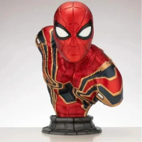 38cm Marvel Marvellron Armor Spider Man Handmade Hero Expedition Movie Surrounding Gk Modelstatue Bust Decoration Boys Kid Gift
