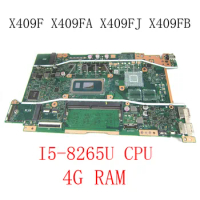 yourui For ASUS Vivobook X409F X409 X409FA X409FJ X409FB With I5-8265U CPU 4G RAM mainboard without graphic card full test