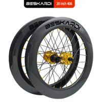 20 Inch 406 Carbon Wheels 11 Speed Super Light Folding Bicycle Rim Disc Brake 30 38 50 Depth for Birdy Bike