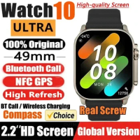 New Watch 10 Ultra Smart Watch 49mm 2024 New NFC Men Women GPS Track Bluetooth Call BT Music Games Wireless Charging Smartwatch