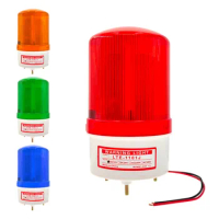 12V/24V LED Strobe Signal Warning Buzzer Light Warning Lamp Sound Indicator Light Flashing Security Alarm 220V LTE-1101J