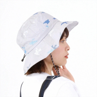 【Eco Loopet】鳥影追隨晴雨兩用環保遮陽帽/灰 可摺疊收納 抗UV遮陽帽(漁夫帽、登山帽、釣魚帽)